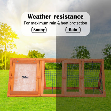 Rabbit Hutch Chicken Coop 118 x 50 x 45cm Triangle Cage Run Ester.
