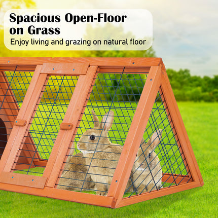 Rabbit Hutch Chicken Coop 118 x 50 x 45cm Triangle Cage Run Ester.