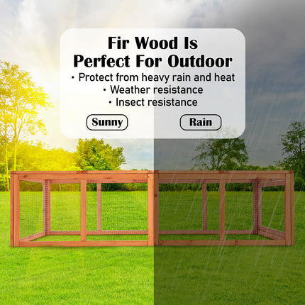 Paw Mate Chicken Coop Rabbit Hutch Extension Run 180 x 90 x 48cm Runey.