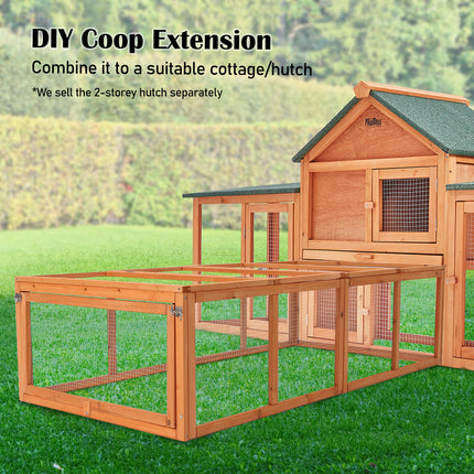 Paw Mate Chicken Coop Rabbit Hutch Extension Run 180 x 90 x 48cm Runey.
