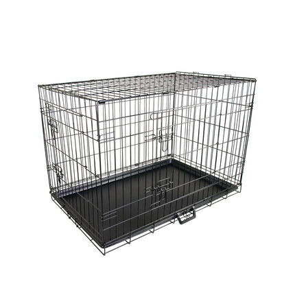 Wire Dog Cage Foldable Crate Kennel 30in with Tray.