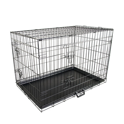 Wire Dog Cage Foldable Crate Kennel 48in with Tray.