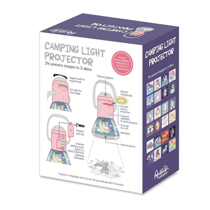 Unicorn Mini Night Light Camping Projector - Lantern Torch Kids Learning Toy.