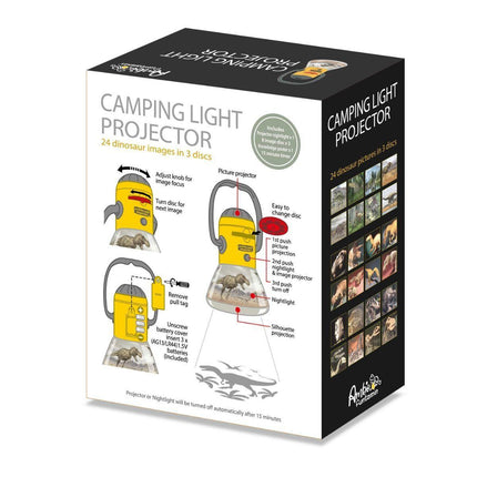 Dinosaur Mini Night Light Camping Projector - Lantern Torch Kids Learning Toy.