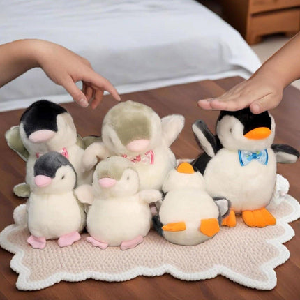 2X Plush Penguin Keychain Or Doll With Sound Activation GREY.