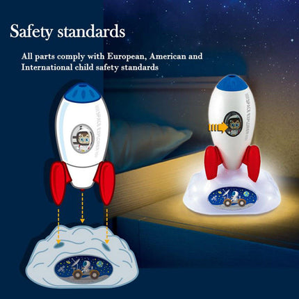 Rocket Projector Night Light Kids STEM Toy - Outer Space Planet.