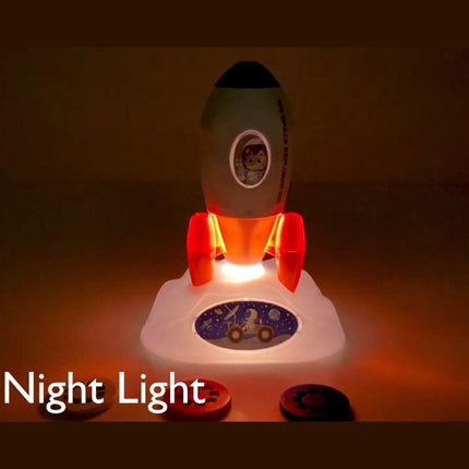 Rocket Projector Night Light Kids STEM Toy - Outer Space Planet.