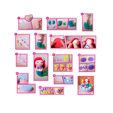 Colorato Mermaid Glow Set - Glow-in-the-Dark Super Clay DIY Craft Kit for Kids.