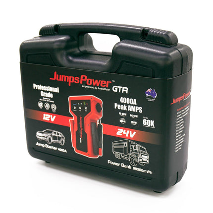 4000A Jump Starter 12V Powerbank 99900mWh 24V Pro Car Battery Charger LED GTR.