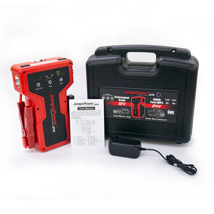 4000A Jump Starter 12V Powerbank 99900mWh 24V Pro Car Battery Charger LED GTR.