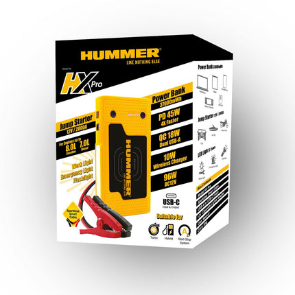 2000A Jump Starter Powerbank Hummer 37000mWh 12V Car Battery Charger LED HX Pro.