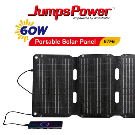 60W Solar Panel Portable Charger JumpsPower Power Generator Foldable.