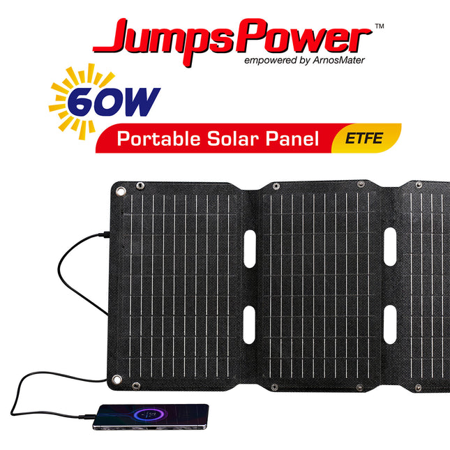 60W Solar Panel Portable Charger JumpsPower Power Generator Foldable.