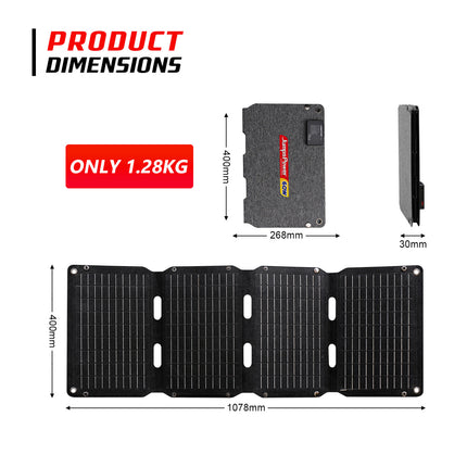 60W Solar Panel Portable Charger JumpsPower Power Generator Foldable.
