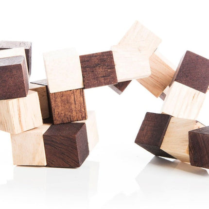 3 individual brainteaser wooden puzzles in a gift wooden box.