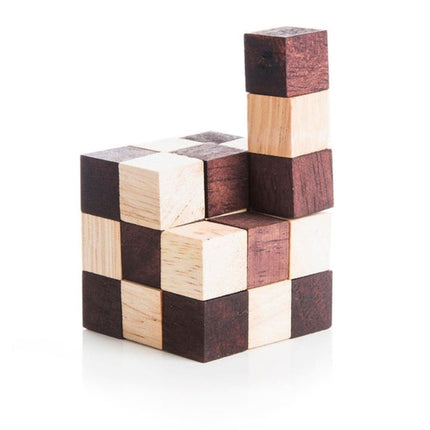 3 individual brainteaser wooden puzzles in a gift wooden box.