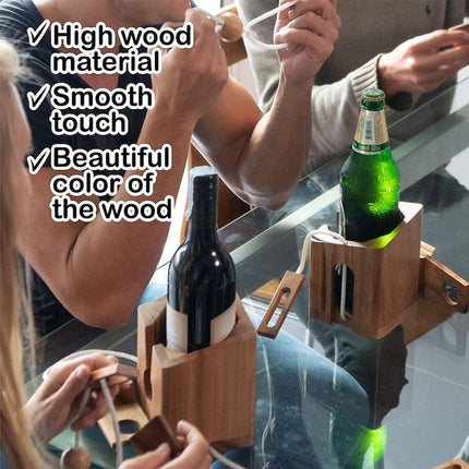 Brainteaser wine bottle mystery lock puzzle- open the lock before you can have a drink! Great party gift.