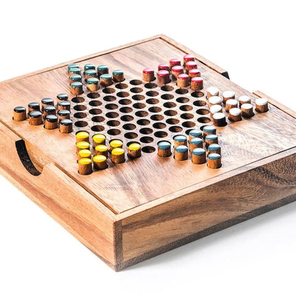 Chinese Checkers - wooden board game, strategy game, game for adults, game.