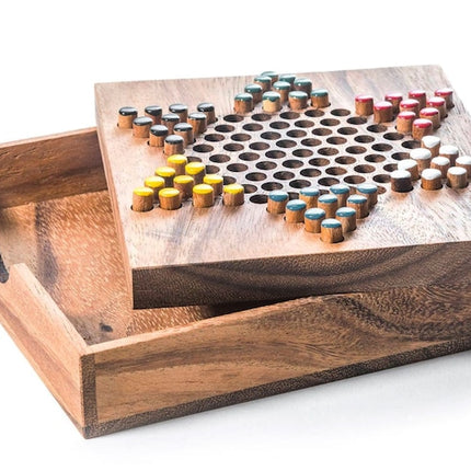 Chinese Checkers - wooden board game, strategy game, game for adults, game.