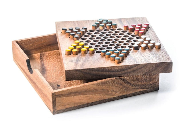 Chinese Checkers - wooden board game, strategy game, game for adults, game.