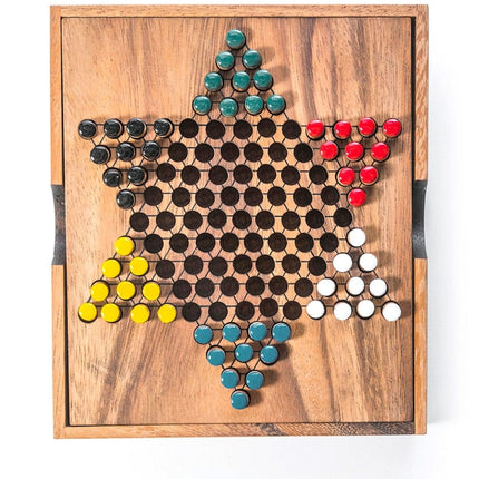 Chinese Checkers - wooden board game, strategy game, game for adults, game.