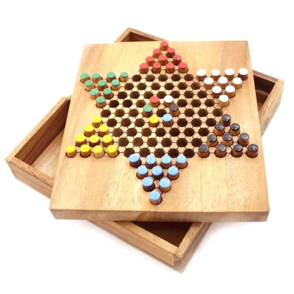 Chinese Checkers - wooden board game, strategy game, game for adults, game.