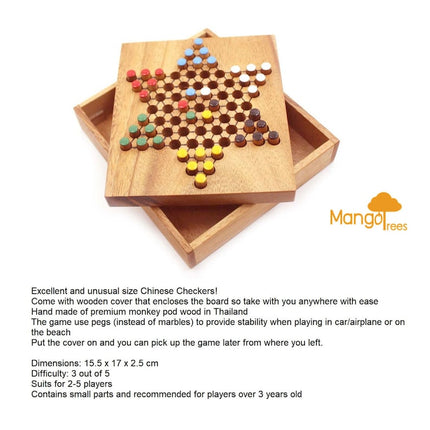 Chinese Checkers - wooden board game, strategy game, game for adults, game.