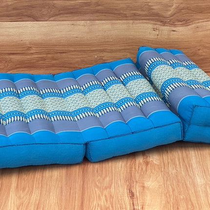 3-Fold Zafu Meditation Cushion Set Blue Medium Size.