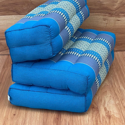 3-Fold Zafu Meditation Cushion Set Blue Medium Size.
