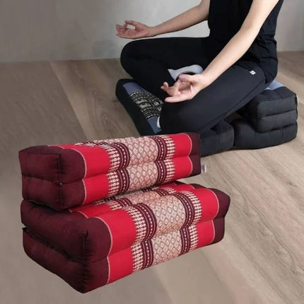Mothers day gift Meditation Cushion Set RED Medium Size-RED3-Fold Zafu.