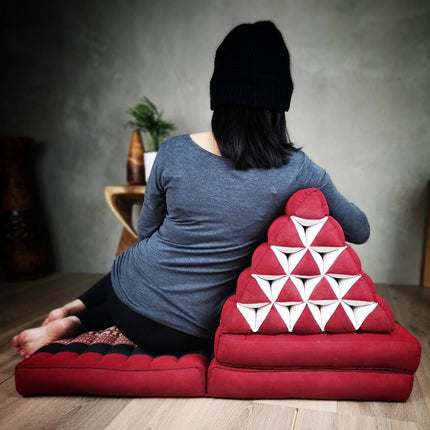 Yoga Thai relaxation Jumbo size cushions 3-Fold Zafu Meditation Cushion Set-100% Kapok Fibre XL JUMBO size.