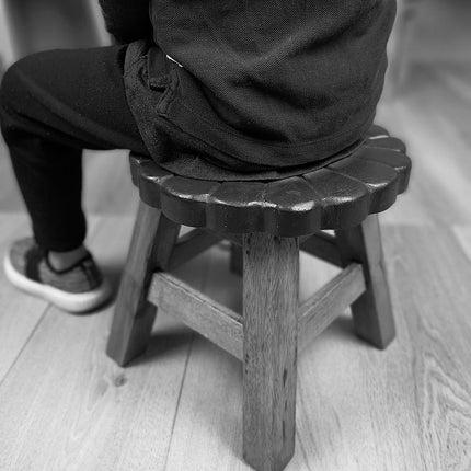 Children's Wooden Stool Blue Baby ELEPHANT Themed Chair Toddlers Step sitting Stool.