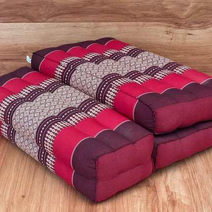 3-Fold Zafu Meditation Cushion Medium Size-RED.