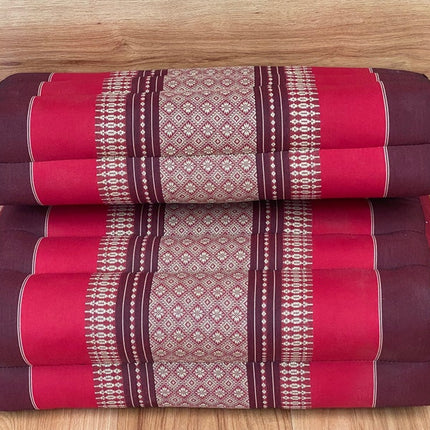 3-Fold Zafu Meditation Cushion Medium Size-RED.