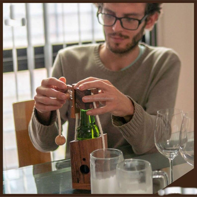 Wine Stopper Lock Puzzle - Party Puzzle- cant drink it until you crack the lock-party fun.