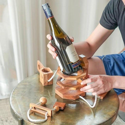 Wine Stopper Lock Puzzle - Party Puzzle- cant drink it until you crack the lock-party fun.