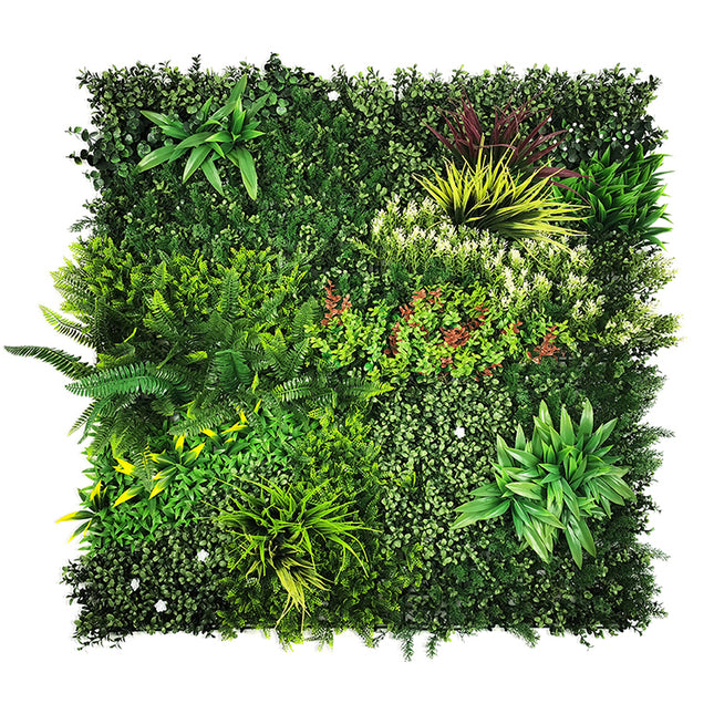 YES4HOMES 1 SQM Artificial Plant Wall Décor Grass Panels Vertical Garden Tile Fence 1X1M Green.