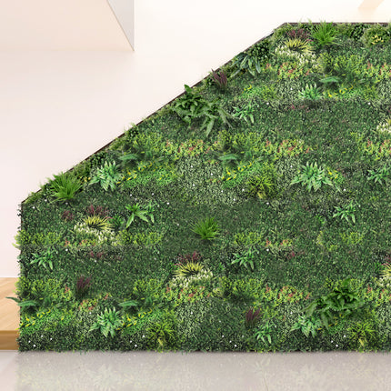 YES4HOMES 1 SQM Artificial Plant Wall Décor Grass Panels Vertical Garden Tile Fence 1X1M Green.