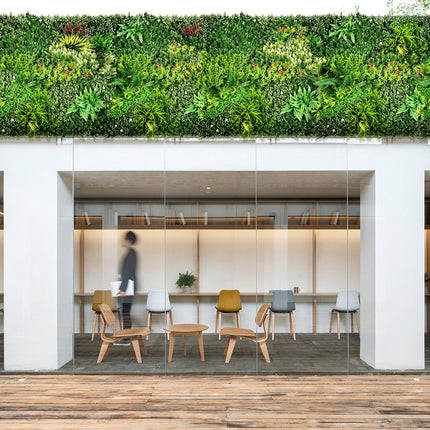 YES4HOMES 1 SQM Artificial Plant Wall Décor Grass Panels Vertical Garden Tile Fence 1X1M Green.