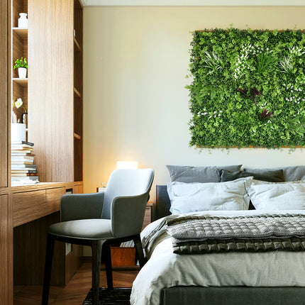 YES4HOMES 1 SQM Artificial Plant Wall Grass Panels Vertical Garden Foliage Tile Fence 1X1M Green.