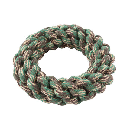 2 x Dog Toy Cotton Rope Braided Ring Pet Toy Chew Rope Play Dental.