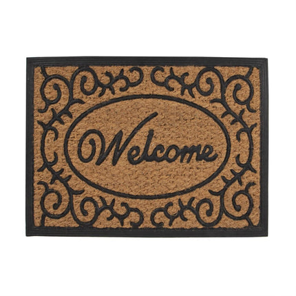 YES4HOMES 2 x Doormat for Front Door Entryway Outdoor Mat Coir Rubber Welcome.