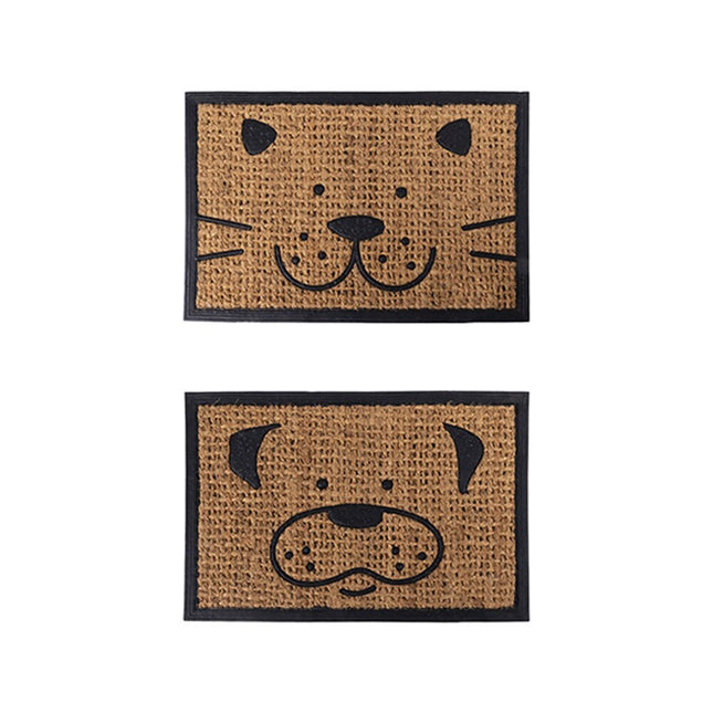 YES4HOMES 2 x Front Door Entryway Doormat Cursive Natural Coconut Coir Floor Mat Outdoor.
