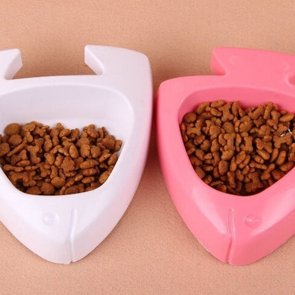 YES4PETS 2 x Medium Pet Plastic Rabbit Dog Feeding Bowls Cat Rabbit Guinea Pig Feeder.