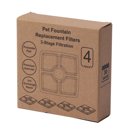 YES4PETS 8 x Pet Dog Cat Fountain Filter Replacement Activated Carbon Ion Filtration System  Dispenser Compatible.