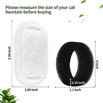YES4PETS 8 x Pet Dog Cat Fountain Filter Replacement Activated Carbon Exchange Filtration System Automatic Water Dispenser Compatible.