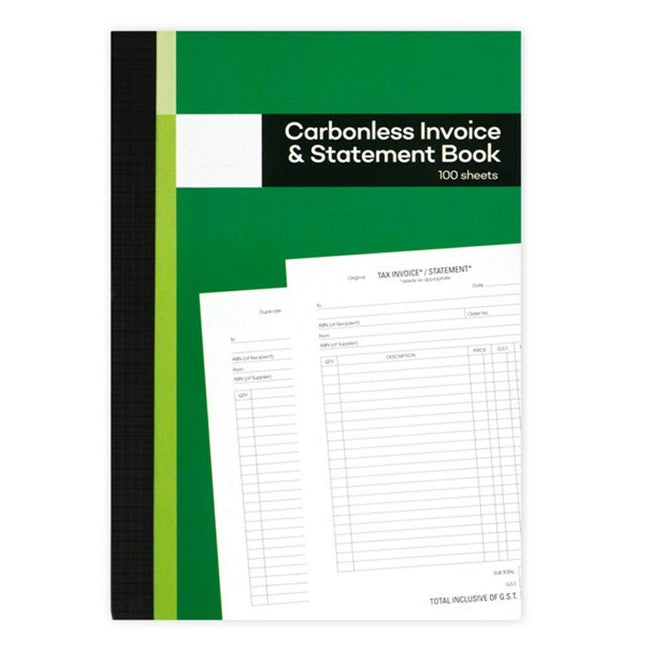 12 x 100 Pages Carbonless Invoice Book and Statement.