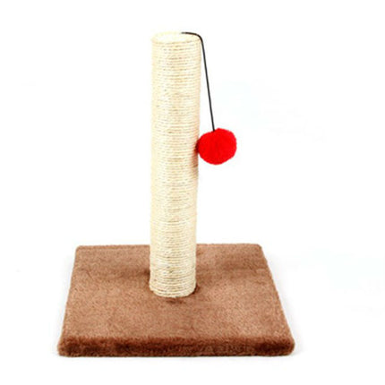 YES4PETS 2 x Cat Kitten Single Scratching Post with Toy-Brown.