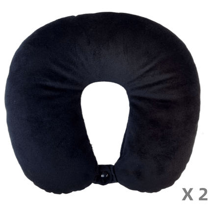 2 X Portable U Shaped Travel Neck Pillow Head Rest Cushion Microbead.