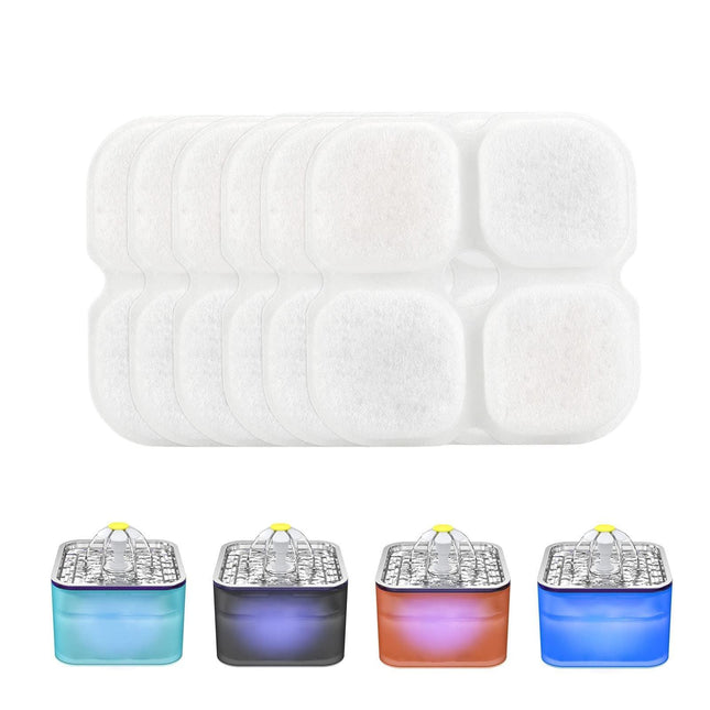 YES4PETS 24x Pet Dog Cat Fountain Filter Replacement Activated Carbon Ion Exchange Resin Triple Filtration System Automatic Water Dispenser Compatible.